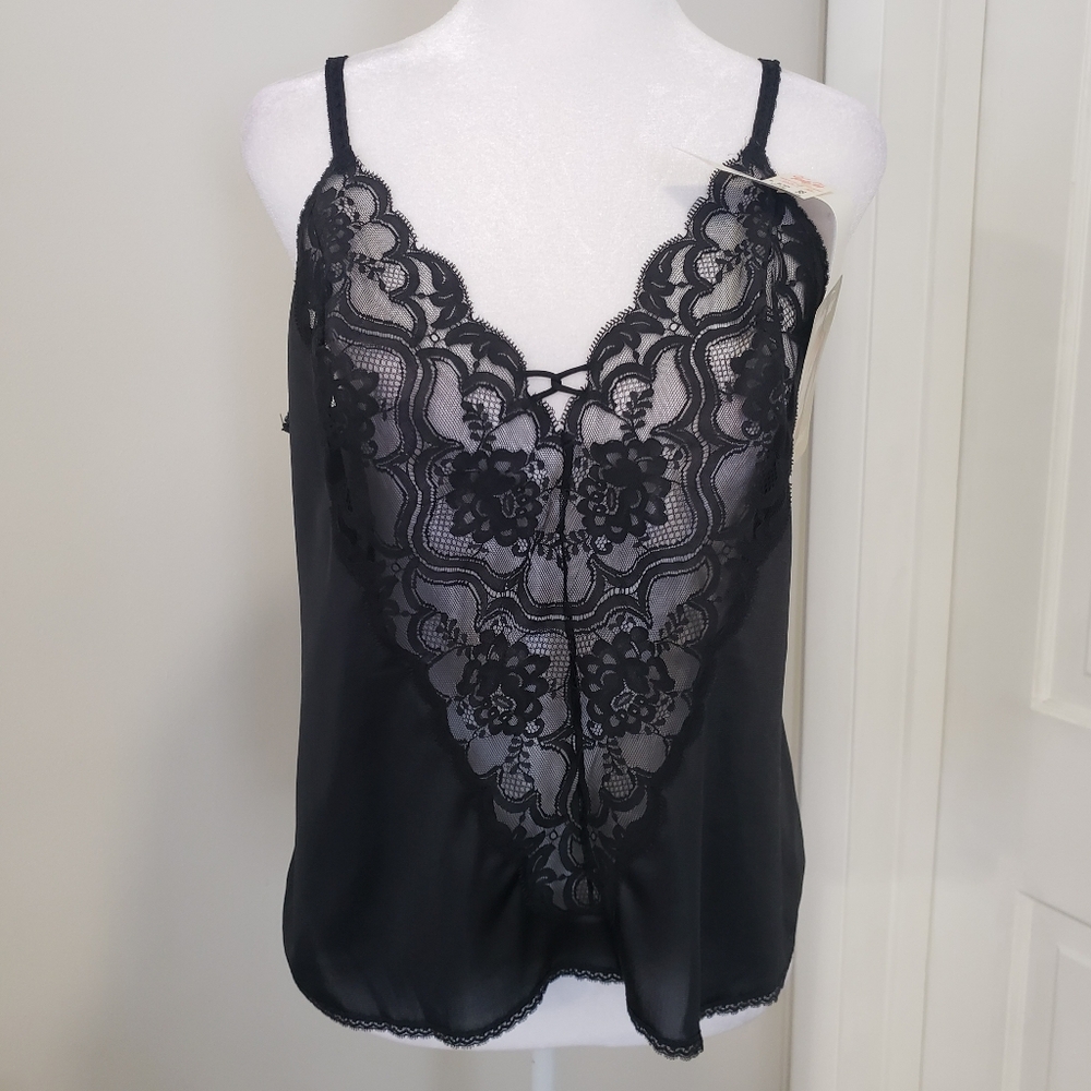 VTG Vanity Fair Womens Lacey Camisoleβ Tank Top SIZE 38 Whimsigoth Fairy Grunge